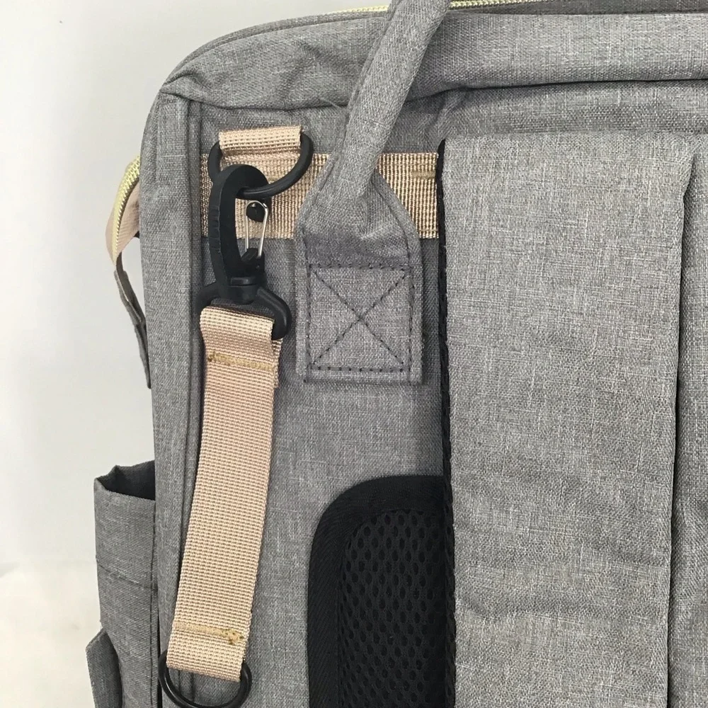 HKZ Home Keep Zeal Nylon Baby Diaper Bag/Backpack Foldable Crib Storage Travel